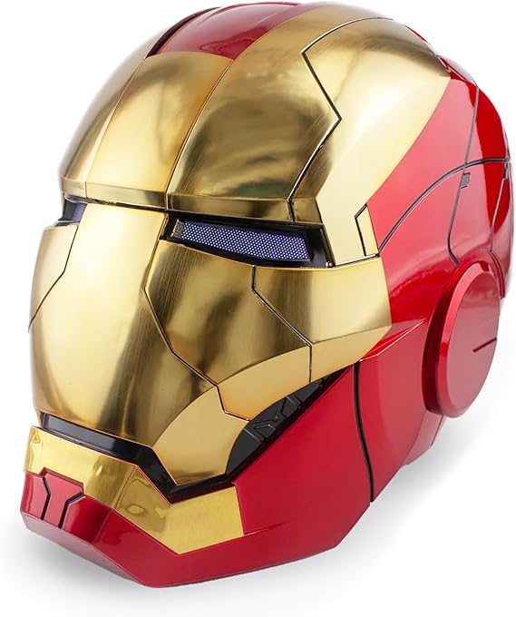 Helmet Man MK5 1:1 Cosplay Mask Electronic Open/Close Voice Control Adult Helmet Touch Sensor Red Gold