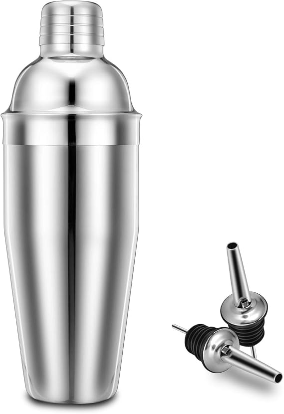 Cocktail Shaker,24oz Martini Shaker,18/8 Stainless steel Cocktails Shaker,Drink Shaker Built In Stainer,Bartender Margarita Mixer Gift.