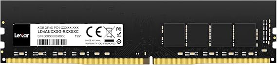 Lexar UDIMM 32GB DDR4 RAM 3200 MHz, 288-Pin DDR4 UDIMM Desktop Memory Ram, High-Performance Memory Module Upgrade, PC/Computer Memory, CL22-22-22-52 1.2V