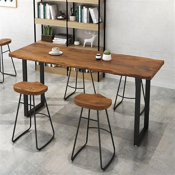 LAKIQ Solid Wood Bar Table Modern Bar Height Kitchen Table Dining Room Bar Table Rectangle Sofa Console Table Small Space Kitchen Table-Table Only(47.2" L x 17.7" W x 41.3" H)