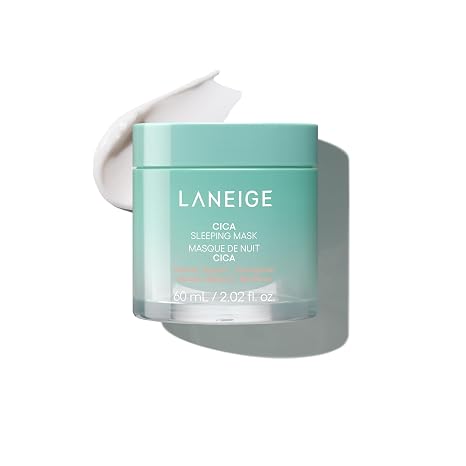 LANEIGE Cica Sleeping Mask: Korean Sensitive Skin Overnight Hydrating Balm Cream Face Mask with Centella Asiatica for Soothing Nourishment & Barrier Repair| Korean Skin Care