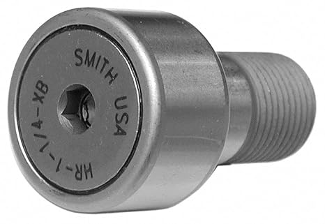 Smith Bearing HR-1 3/4-XB Cam Follower Needle Roller Bearing, Heavy Stud with Hex-Drive Socket, Sealed, 1.750"