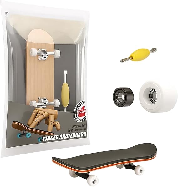 Finger Board, Fingerboard, Maple Wood Mini Finger Skateboards with Screwdriver, DIY Assembly Professional Fingerboard Skate Boarding Toy Sports Games