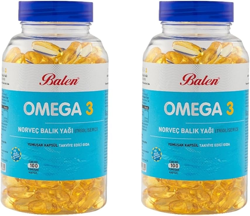 Balen Omega 3 Norveç Balık Yağı Trigliserid 1380 Mg X 100 Kapsül X2 Adet