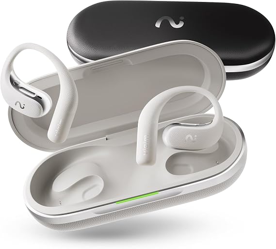 OpenNote AI Recorder Open Ear Earbuds with FlashRecord, Call Recording, Real-Time Transcription, Translation, AI Assistant, Professionals & Interview Recording, Black &Gray