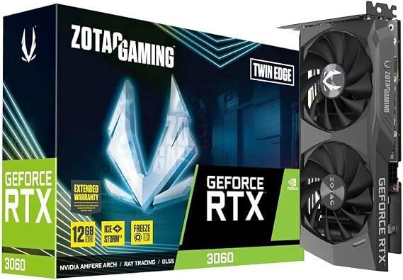 ZOTAC Gaming GeForce RTX 3060 Twin Edge 12GB GDDR6 Gaming Graphics Card