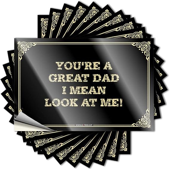 Funny Bumper Stickers You're a Great Dad.I Mean,Look At Mean!Stickers Family Car Stickers Car Stickers For Windows (Color : Color, Size : 12*18cm)