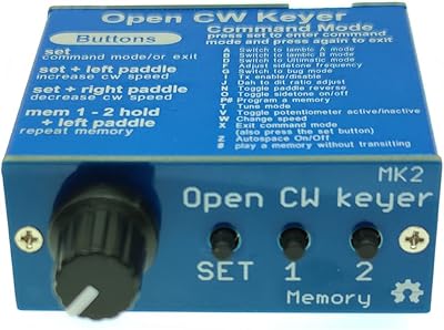Open CW Keyer MK2 Finished with Aluminum Shell CW Keyer MK2 KIT CW Speed Adjustable from 1 to 999 WPM, blue, 500354426
