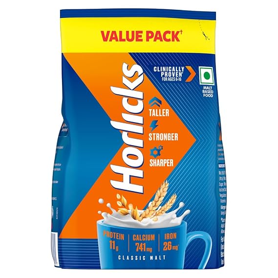 Horlicks Health And Nutrition Drink - 750 G Refill Pack (Classic Malt)