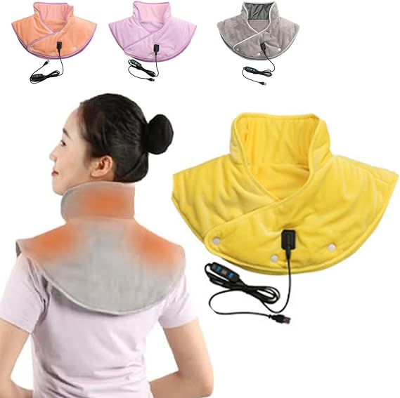 Heating Pad for Neck and Shoulders and Back with 3 Temp Settings, Very Suitable for People Who are Afraid of Cold (D,Free Size)