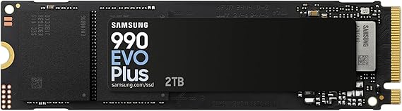 SAMSUNG 990 EVO Plus SSD 2TB, PCIe 4.0 x4 M.2 2280, Speeds Up-to 7,250MB/s, Upgrade Storage for PC/Laptops, HMB Technology and Intelligent Turbowrite (MZ-V9S2T0B/AM)