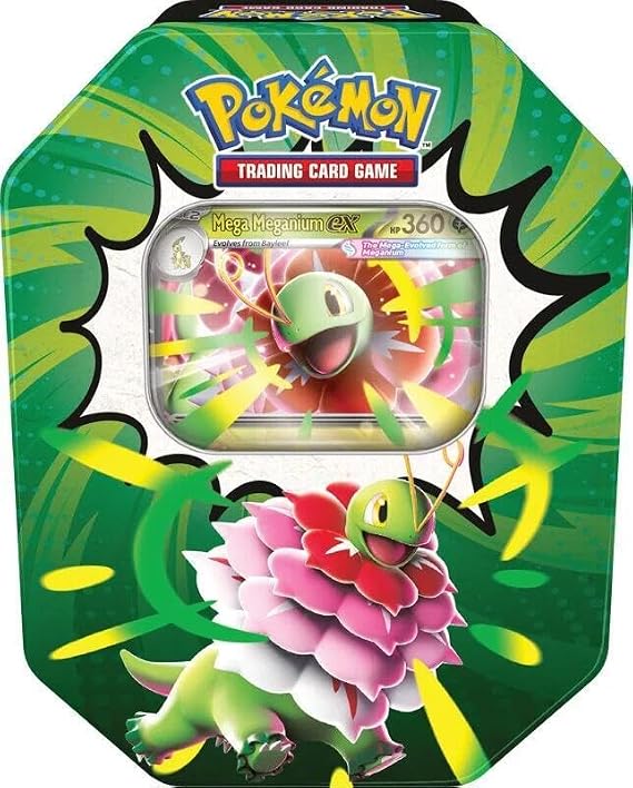 Pokemon TCG: Mega Evolution - Ascended Heroes Tin - Mega Meganium ex (4 Packs, Promo Card)