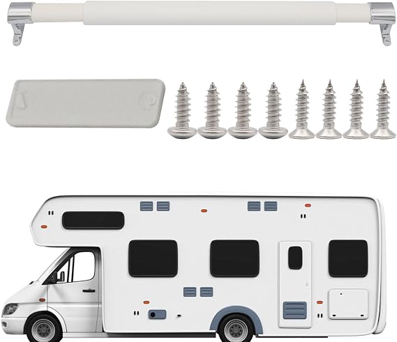RV Screen Door Handle Adjustable Auxiliary Handrail | RV Door Handle for Trailer Mobile Home Vehicle Bathroom Travel Camping