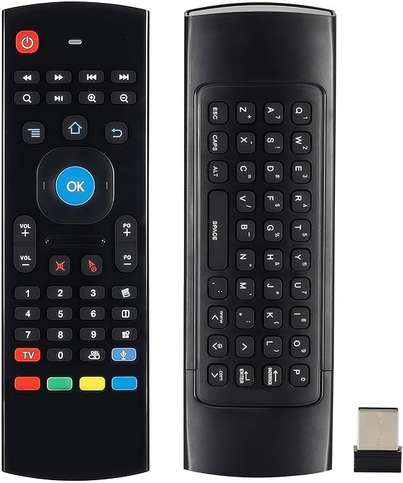 MX3 2.4G Mini Wireless Keyboard,Multifunctional Air Mouse with Input Voice Infrared Remote Control for Android TV Box, Projector, PC, MAC, PS3, Pad, Xbox：MX3-NC-V