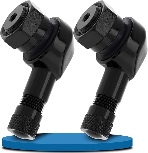 Motorcycle Angle Valve 11.3 mm 90 Degree Tyre Valve Metal Valves Pack of 2