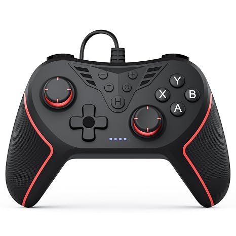 RivalPlay PC Controller mit 2-Tasten-Zuordnung Kabelgebundener Joystick Controller Kompatibel für Win(7/8/10/11) mit Plug-and-Play Doppelter Vibration