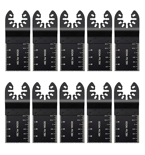 10 Pieces Oscillating Tool Blades, Professional Universal Oscillating Saw Blades Wood Multitool Blades, Fit for Fein Multimaster DeWalt Milwaukee Makita Ryobi Rockwell Bosch Black & Decker etc.