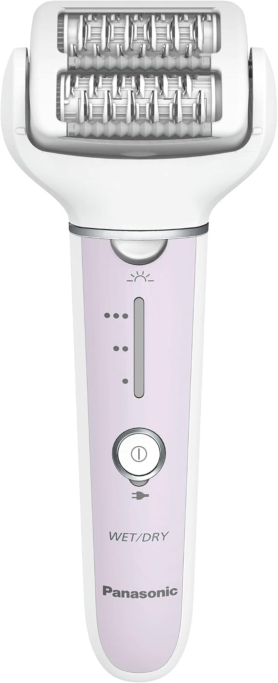 Panasonic Epilator with Gentle Cap, Electric Hair Removal Tool for Home, 3 Speed Settings, Wet Dry, Washable - ES-EY30