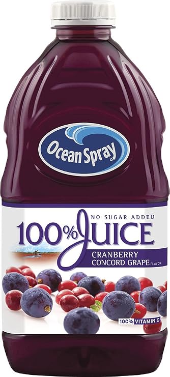 Ocean Spray 100% Juice, Cranberry Concord Grape, 60 Ounce Bottle