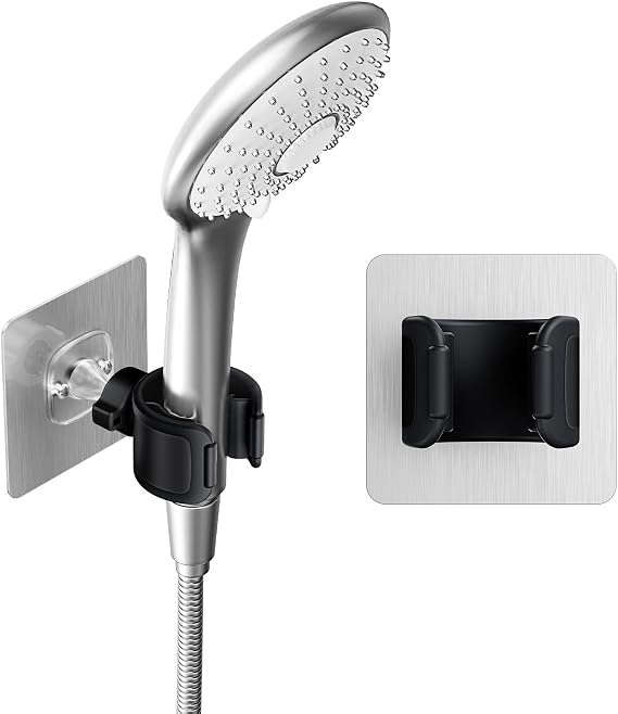 Adjustable Wall Mounted Shower Head Holder(Black)