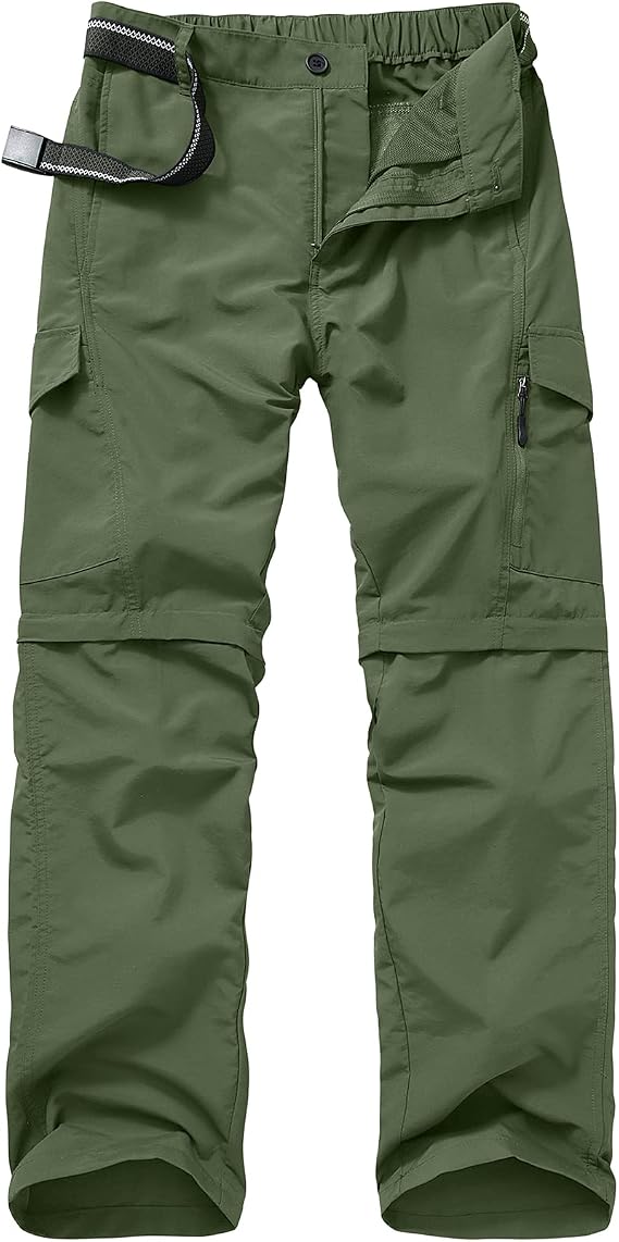 linlon Boy Scout Pants Hiking Mens Convertible Zip Off Safari Fishing