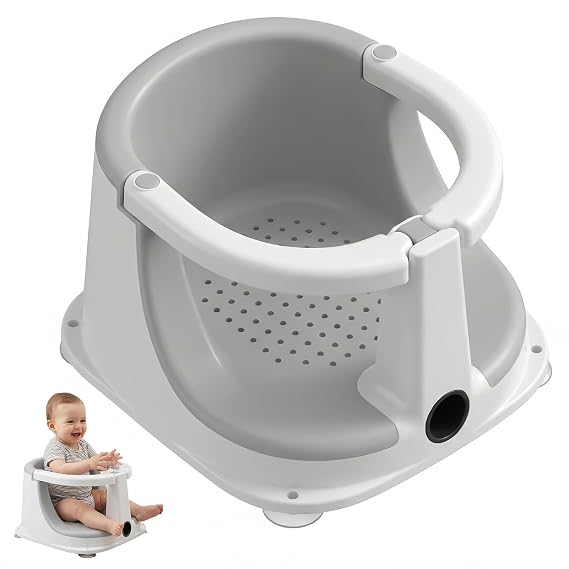 Baby Bath Seat for Babies Sitting Up, Bath Seats Sitting Up for Infant,Safe & Comfortable Toddler Bath Seat, Features an Open Design, Non-Slip Baby Bathtub with 3 Suction Cups(6-24Month)