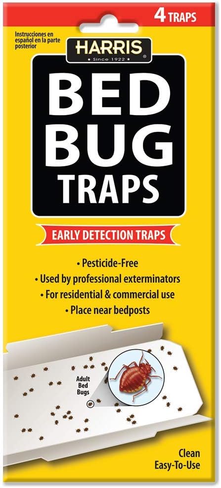 Harris Bed Bug Traps for Early Detection & Monitoring, 4 Pack