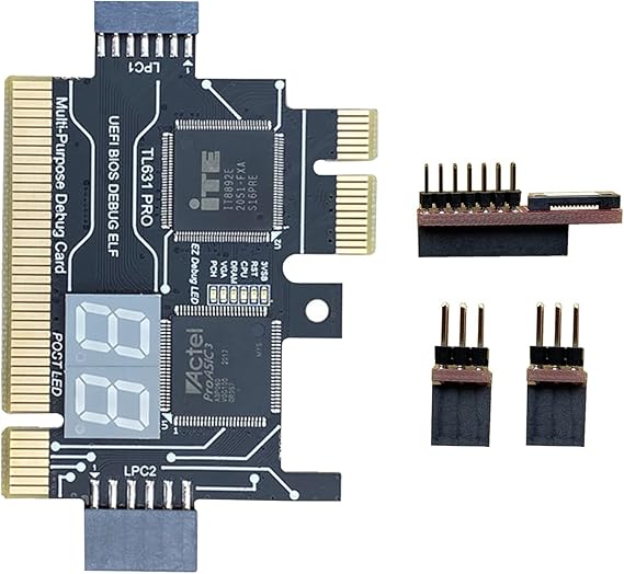 TL611 PCI-E LPC Motherboard Tester PC Diagnostic Card Module Board Test Measuring Module PC Computer Mother Board Debug Post Card Analyzer Debug Cards for Laptop Desktop