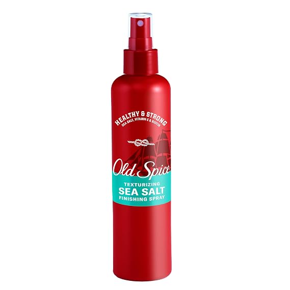 Old Spice Mens Sea Salt Hair Spray, Texturizing Finishing Spray for All Hair Types, Healthy & Strong with Vitamin E & Biotin, Medium Hold, 8.5 fl oz