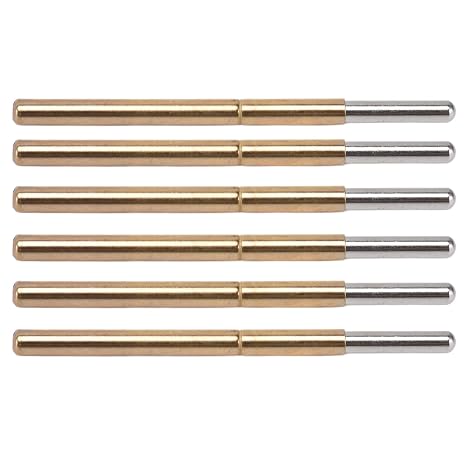 100PCS Spring Test Probes Pogo Pins, 2.5mm Round Head Brass Stainless Steel, 3.18mm Test Distance for PCB Circuit Board