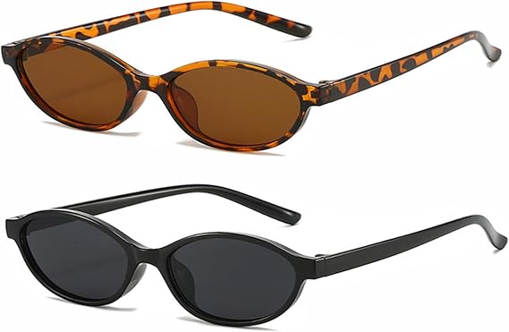 Retro Oval Sunglasses for Women vintange 90s Trendy Chic Cat Eye Sunglasses Women