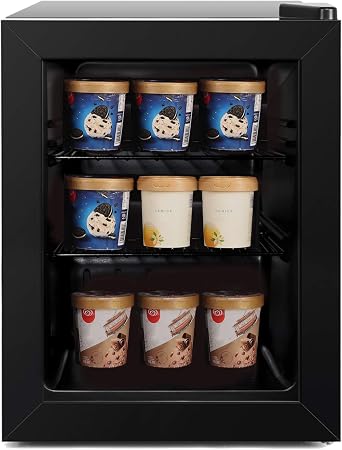 Northair Mini Freezer 1.1 Cu Ft with Glass Display Door 2.1 Cu Ft 7 Temperature Settings for Ice CreamBreast MilkSea FoodHigh-alcohol Liquor 2.1 Cubic Feet