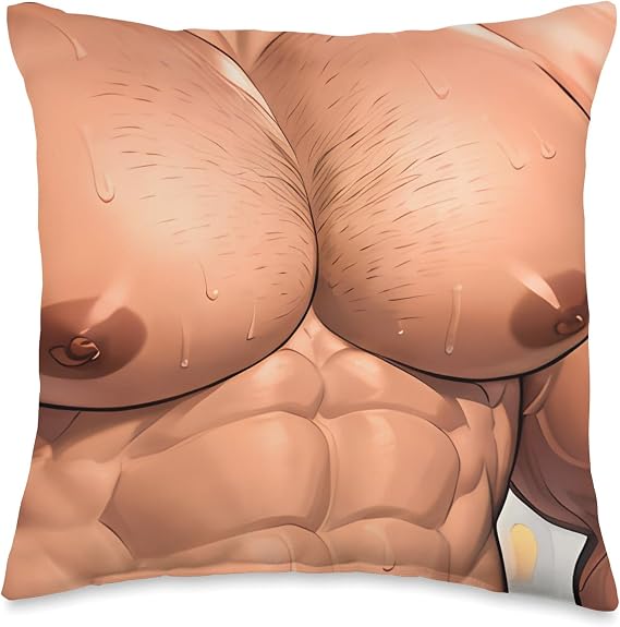 Bara Tiddies Yaoi Manga BL Manhwa Muscle Anime Sexy Lewd Throw Pillow