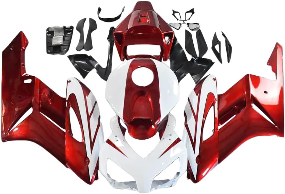 STLPRO Injection Complete Fairings Compatible for Honda 2004 2005 CBR1000RR CBR1000 RR 04 05 CBR 1000 RR ABS Plastic Motorcycle Bodywork Candy Red White Body Kits