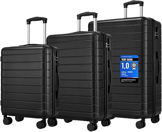3 Piece Suitcase Set Hard Shell Luggage Set with 4 Wheels