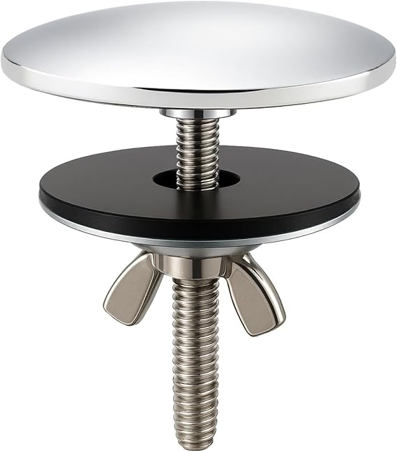 Sink Hole Cover, Sink Blanking Cap, Tap Hole Blanking Plug, Chrome | 50 mm (2 Inch) Solid Brass Tap Hole Stopper with Polished Chrome Finish, for Unused Tap, Soap Dispenser and Sink Spray Holes