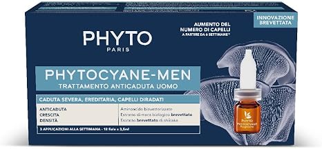 PHYTO Cyane Men Hair Loss Treatment for Men 12 Bulbs