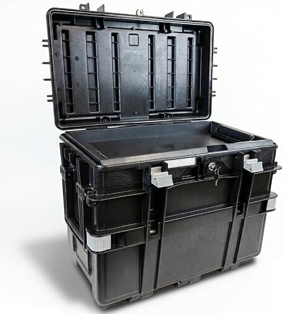 Gray Industrial Mobile Tool Chest, 4 Drawers, Lockable, Stackable