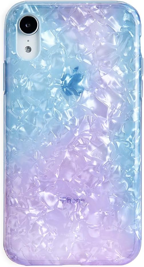 Velvet Caviar Iridescent Sparkly Bling Case for iPhone XR - Protective Aesthetic Cases for Women (Blue Opal Quartz)