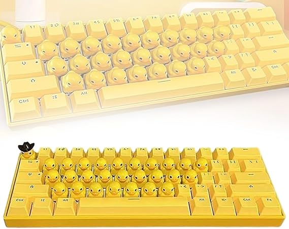 Duck Keyboard Keycaps That Quack, Rubber Duck Keyboard, Quacking Duck Keyboards with Light, Custom Duck Keyboards, Duckey Keycaps Duck Set, Gift for Duck Lovers(1pcs)