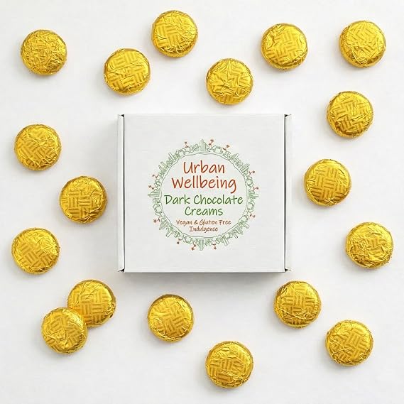 Dark Chocolate Enrobed Fondant Creams - 18 Vegan Dairy & Gluten Free Chocolates From The Urban Wellbeing Gift Store - Ginger Spice