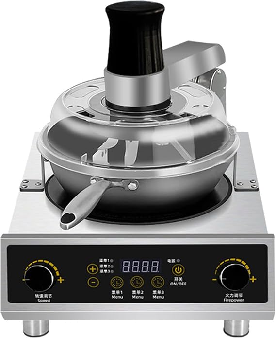 Electric Self Stirring Pot Automatic Cooking Machine, 3500W 200-1000g Automatic Pot Stirrer for Cooking, 360 Rotating Stir Fry Machine, Multi-Function Kitchen Robot for Stewing & Frying