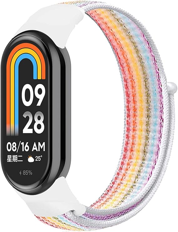 Microsonic Xiaomi Mi Band 9 Hasırlı Kordon Woven Sport Loop Renkli [Mi Band 9 ile Uyumlu Kordon - Renkli]