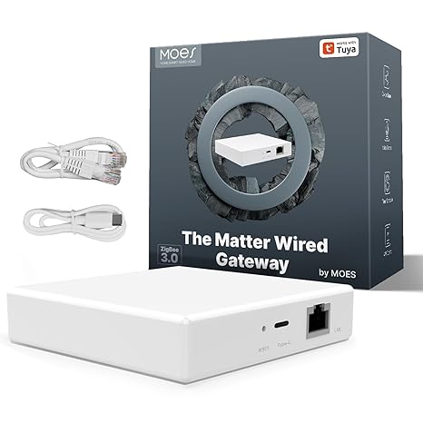 MOES Matter ZigBee Gateway Hub, Wired Smart Home Bridge