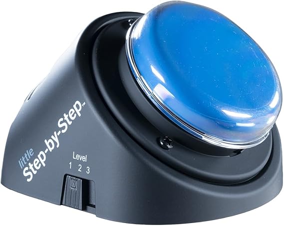 AbleNet Little Step By Step - Multi-Message AAC Communication Device with Quick Recording, Colored Tops, and Versatile Communication Options, Nonverbal Communication Device for Kids & Adults
