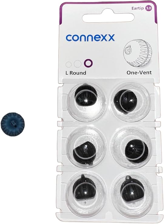 Connexx Eartip 3.0 Large Round One-Vent, Smokey Grey
