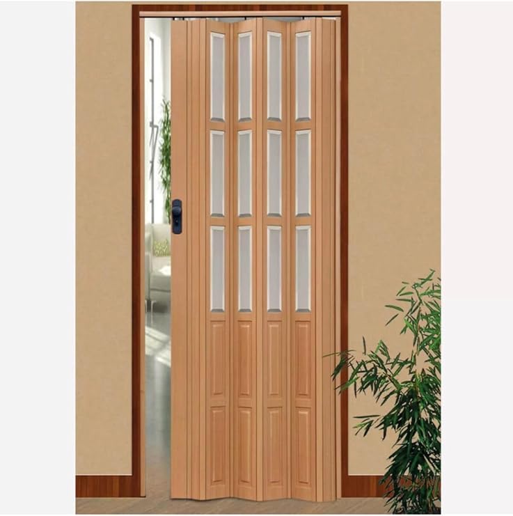 Evinizin Atölyesi Camlı Akordiyon Kapı Kayın 86x203x1cm