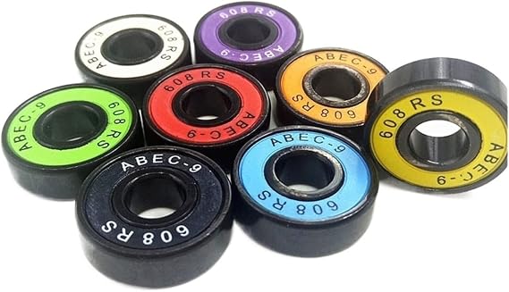 Bearings 8pcs ABEC-9/11 Inline Skates Bearings 608-2RS 8x22x7mm Beaing for Scooter Skateboard Skates Spinners Beaing (Color : 8pcs Abec9 608)