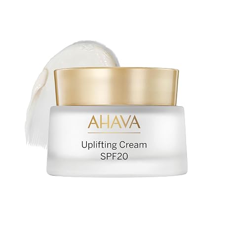 AHAVA Uplift Day Cream, Broad Spectrum SPF20 - Rich Hydrating Cream to Lift, Firm & Tighten Skin, Reduces Deep Wrinkles, Protects from UVA/B damage, with Exclusive Osmoter & Tripeptide 38, 1.7 Fl.Oz