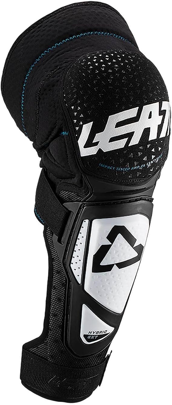 LEATT Knee&Shin Guard 3DF Hybrid EXT, Color: White/Black, Size: XXL (5019400742)